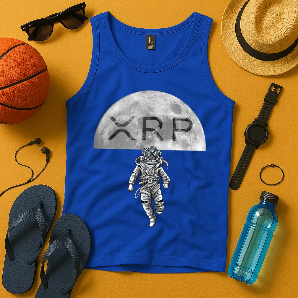 Xrp Moon Astronaut Ripple Cryptocurrency Graphic Cute Gift Tank Top
