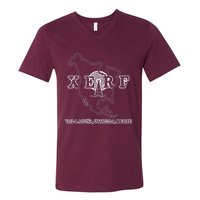 Xerf Mexican Border Blasters Pirate Radio Station V-Neck T-Shirt