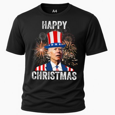 Xmas Merry Christmas Funny Happy 4th Of July Anti Joe Biden Performance Shirt