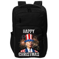 Xmas Merry Christmas Funny Happy 4th Of July Anti Joe Biden Impact Tech Backpack