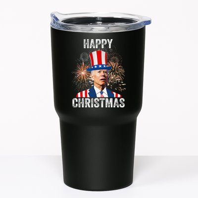 Xmas Merry Christmas Funny Happy 4th Of July Anti Joe Biden Tumbler