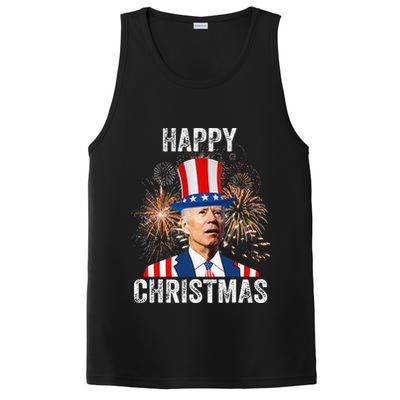 Xmas Merry Christmas Funny Happy 4th Of July Anti Joe Biden PosiCharge Competitor Tank