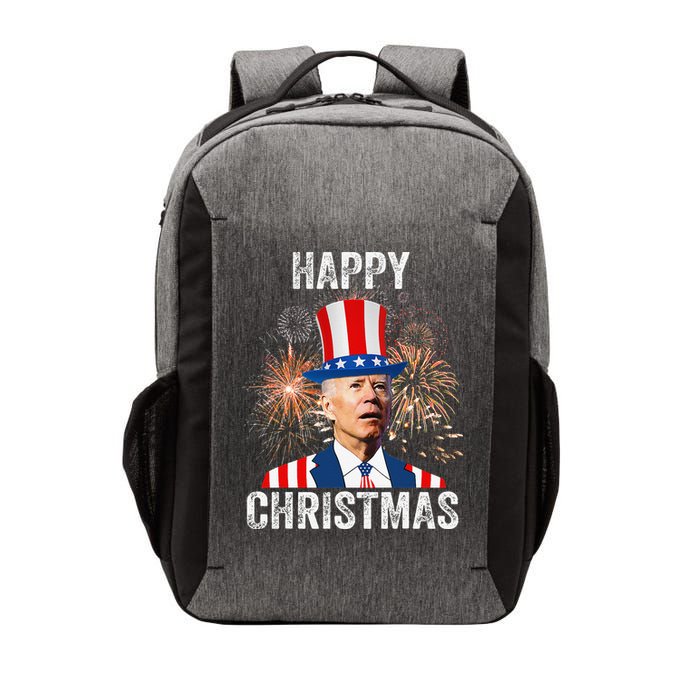 Xmas Merry Christmas Funny Happy 4th Of July Anti Joe Biden Vector Backpack