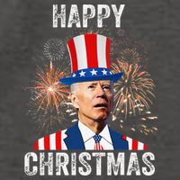 Xmas Merry Christmas Funny Happy 4th Of July Anti Joe Biden Vector Backpack