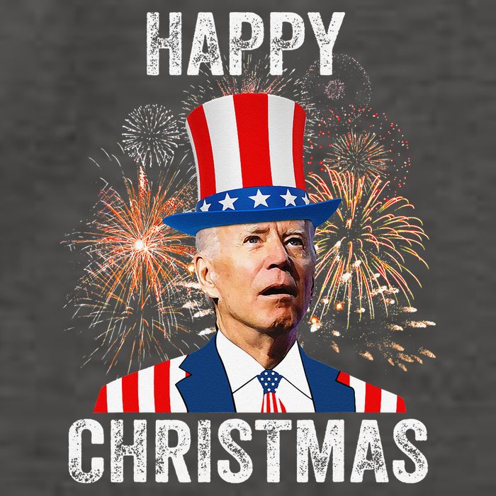 Xmas Merry Christmas Funny Happy 4th Of July Anti Joe Biden Vector Backpack