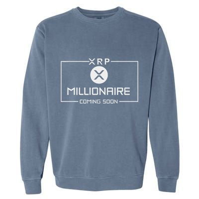 Xrp Millionaire Coming Soon Ripple Xrp Crypto Garment-Dyed Sweatshirt