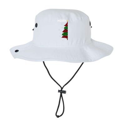 Xmas Matching Couples Merry Christmas Tree Buffalo Plaid Legacy Cool Fit Booney Bucket Hat