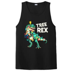 X Mas Christmas Trex Tyrannosaurus Christmas Tree Rex Gift PosiCharge Competitor Tank