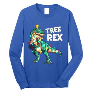 X Mas Christmas Trex Tyrannosaurus Christmas Tree Rex Gift Long Sleeve Shirt