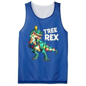 X Mas Christmas Trex Tyrannosaurus Christmas Tree Rex Gift Mesh Reversible Basketball Jersey Tank