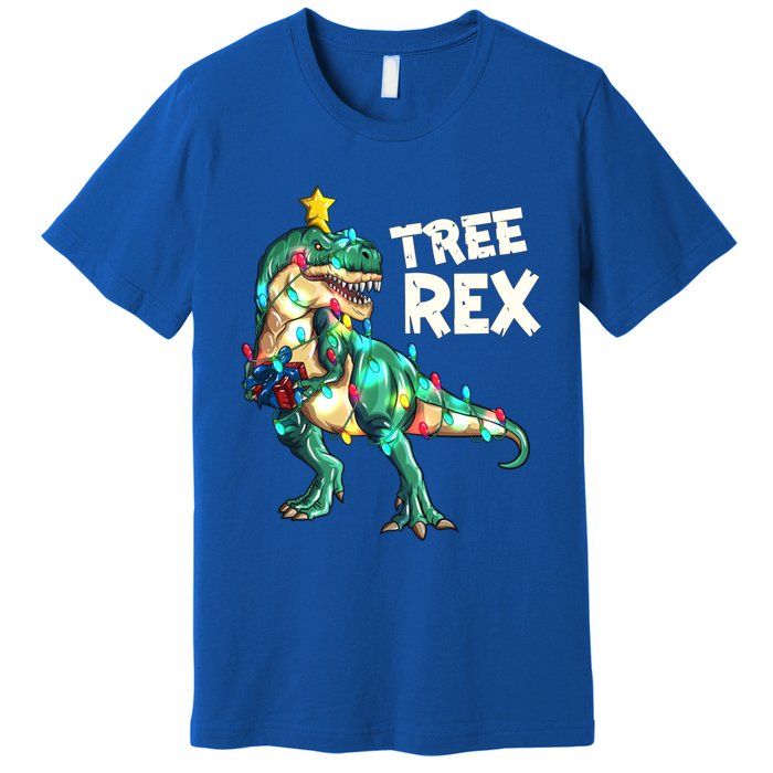 X Mas Christmas Trex Tyrannosaurus Christmas Tree Rex Gift Premium T-Shirt