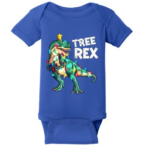 X Mas Christmas Trex Tyrannosaurus Christmas Tree Rex Gift Baby Bodysuit