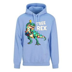 X Mas Christmas Trex Tyrannosaurus Christmas Tree Rex Gift Unisex Surf Hoodie