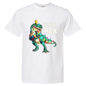 X Mas Christmas Trex Tyrannosaurus Christmas Tree Rex Gift Garment-Dyed Heavyweight T-Shirt