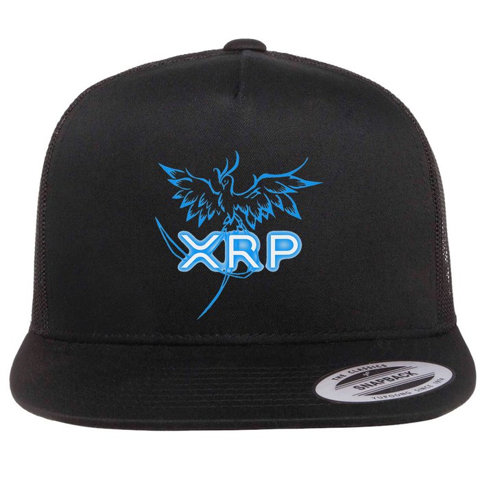 Xrp Merchandise Cryptocurrency Gift Blockchain Crypto Flat Bill Trucker Hat