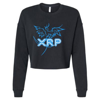 Xrp Merchandise Cryptocurrency Gift Blockchain Crypto Cropped Pullover Crew