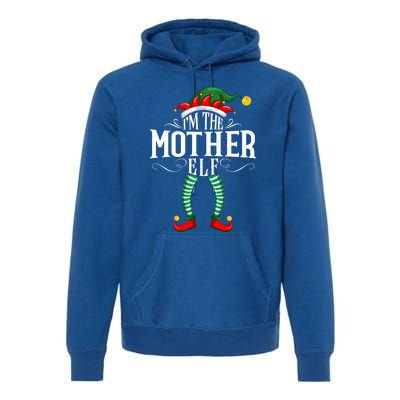 Xmas Mother Elf Matching Family Christmas Pjs Gift Premium Hoodie