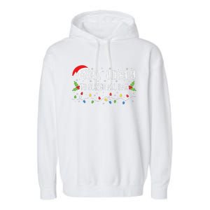 Xmas Most Likely To Sleigh All Day Funny Cute Christmas Garment-Dyed Fleece Hoodie