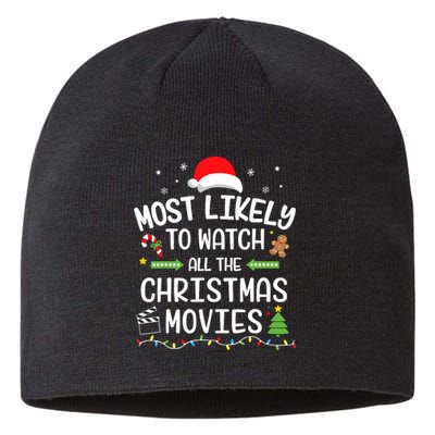 Xmas Most Likely Watch All Christmas Movies Matching Family Sustainable Beanie