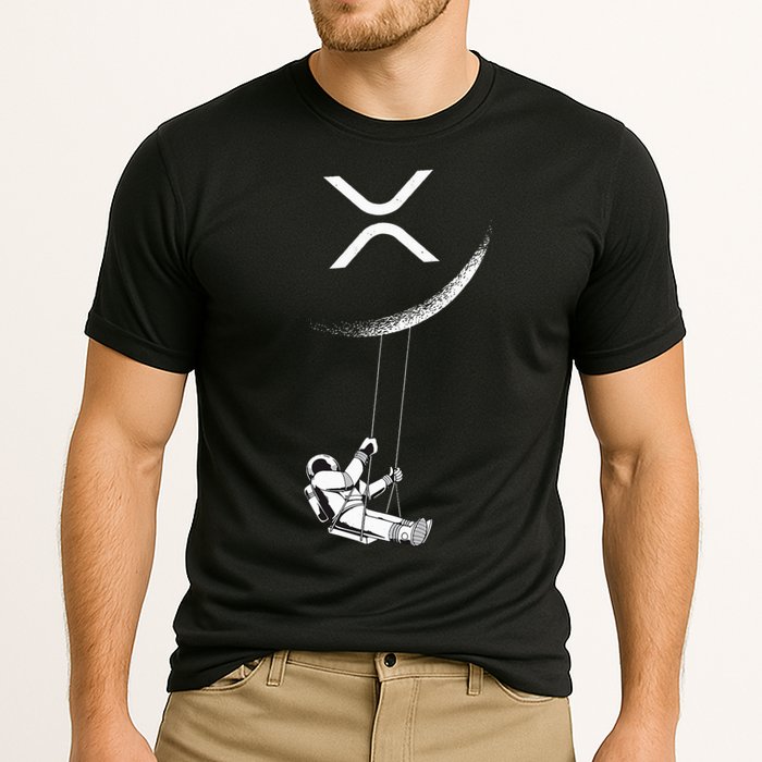 Xrp Moon Merch Cryptocurrency Crypto Currency Merchandise Cooling Performance Crew T-Shirt