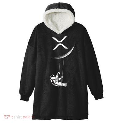 Xrp Moon Merch Cryptocurrency Crypto Currency Merchandise Hooded Wearable Blanket