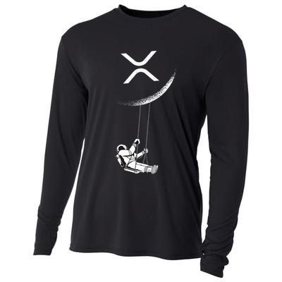 Xrp Moon Merch Cryptocurrency Crypto Currency Merchandise Cooling Performance Long Sleeve Crew