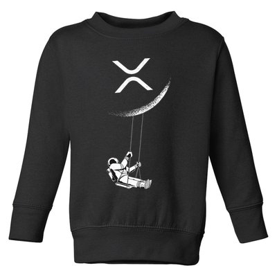 Xrp Moon Merch Cryptocurrency Crypto Currency Merchandise Toddler Sweatshirt