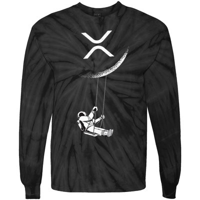 Xrp Moon Merch Cryptocurrency Crypto Currency Merchandise Tie-Dye Long Sleeve Shirt