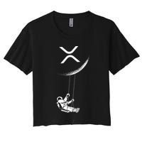Xrp Moon Merch Cryptocurrency Crypto Currency Merchandise Women's Crop Top Tee