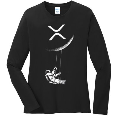 Xrp Moon Merch Cryptocurrency Crypto Currency Merchandise Ladies Long Sleeve Shirt