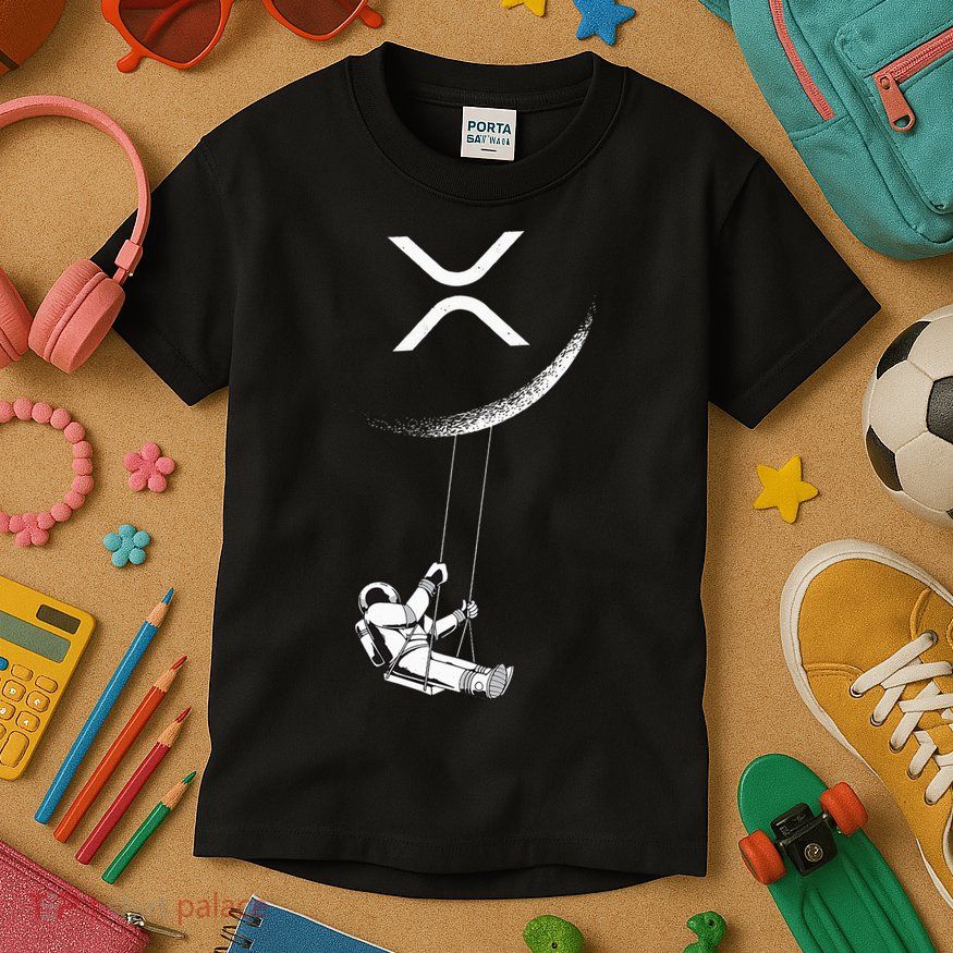 Xrp Moon Merch Cryptocurrency Crypto Currency Merchandise Kids T-Shirt