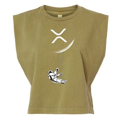 Xrp Moon Merch Cryptocurrency Crypto Currency Merchandise Garment-Dyed Women's Muscle Tee