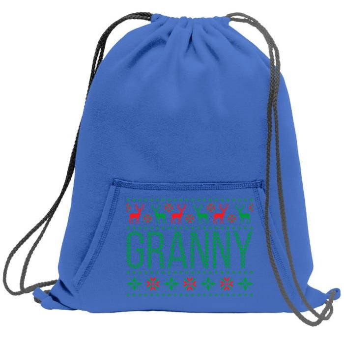 Xmas Matching Outfit For Holiday Party Granny Ugly Christmas Gift Sweatshirt Cinch Pack Bag