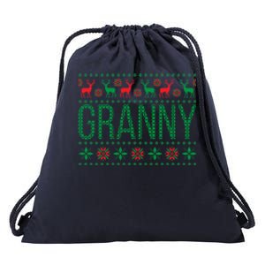 Xmas Matching Outfit For Holiday Party Granny Ugly Christmas Gift Drawstring Bag