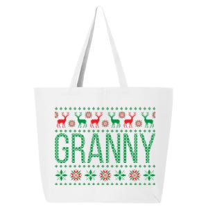 Xmas Matching Outfit For Holiday Party Granny Ugly Christmas Gift 25L Jumbo Tote