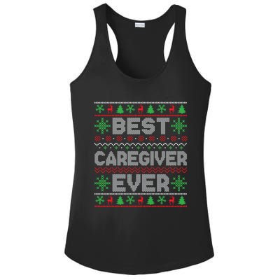 Xmas Matching Outfits For Holiday Party Best Caregiver Ever Gift Ladies PosiCharge Competitor Racerback Tank