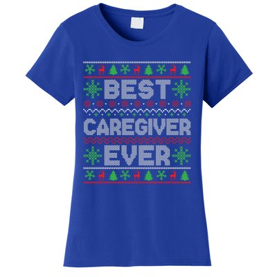 Xmas Matching Outfits For Holiday Party Best Caregiver Ever Gift Women's T-Shirt