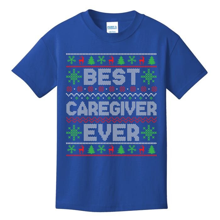 Xmas Matching Outfits For Holiday Party Best Caregiver Ever Gift Kids T-Shirt