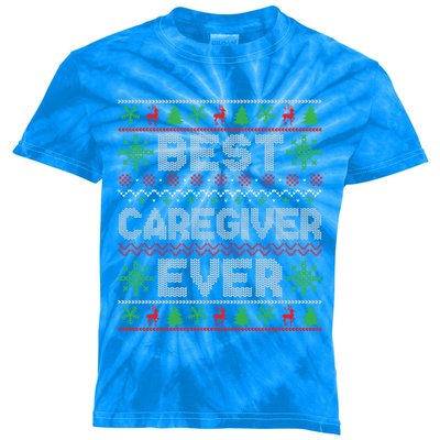 Xmas Matching Outfits For Holiday Party Best Caregiver Ever Gift Kids Tie-Dye T-Shirt