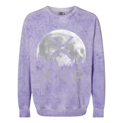 Xrp Moon Ripple Colorblast Crewneck Sweatshirt