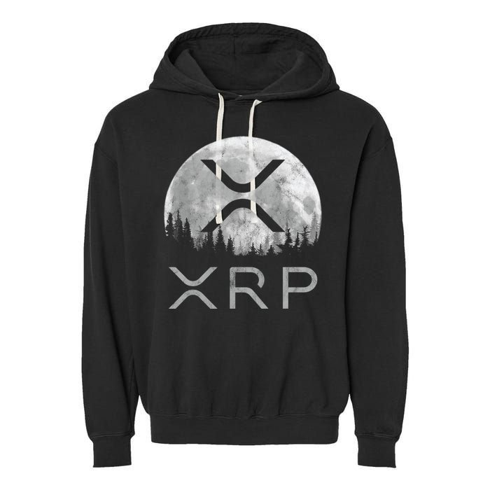 Xrp Moon Ripple Garment-Dyed Fleece Hoodie
