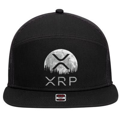 Xrp Moon Ripple 7 Panel Mesh Trucker Snapback Hat