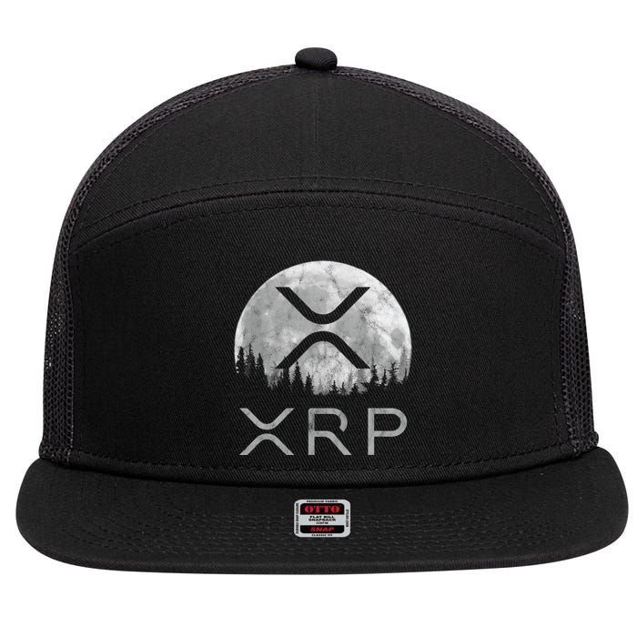 Xrp Moon Ripple 7 Panel Mesh Trucker Snapback Hat