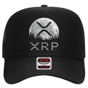 Xrp Moon Ripple High Crown Mesh Back Trucker Hat