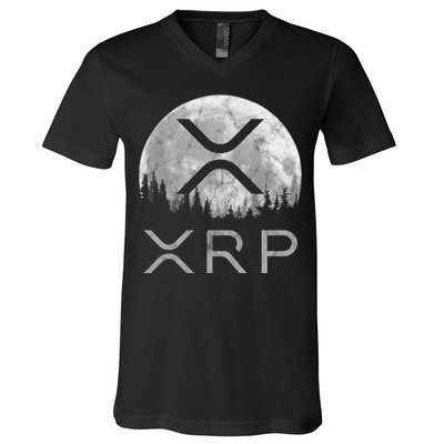 Xrp Moon Ripple V-Neck T-Shirt
