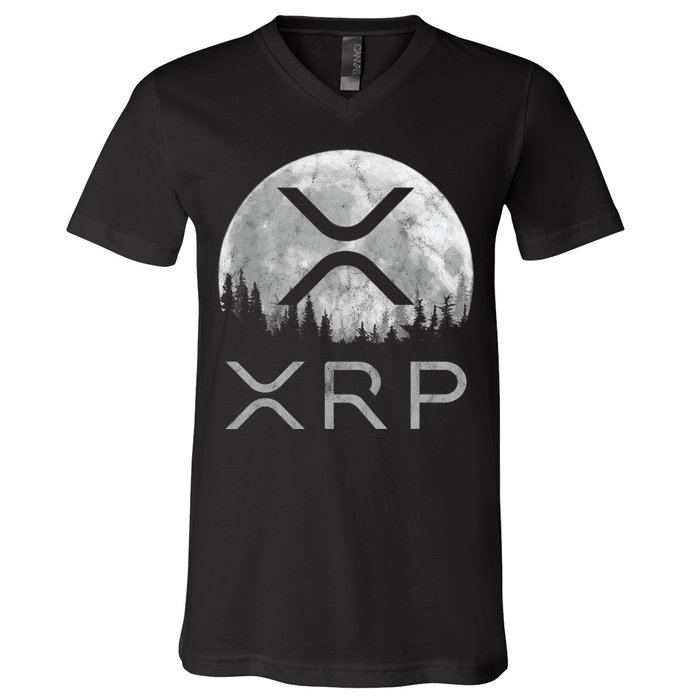 Xrp Moon Ripple V-Neck T-Shirt