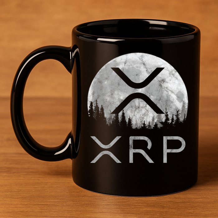 Xrp Moon Ripple 11oz C Handle Ceramic Mug
