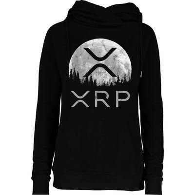 Xrp Moon Ripple Womens Funnel Neck Pullover Hood