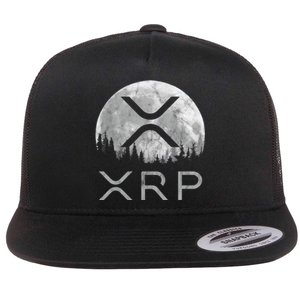 Xrp Moon Ripple Flat Bill Trucker Hat