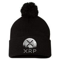 Xrp Moon Ripple Pom Pom 12in Knit Beanie